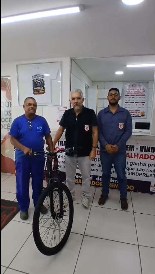Vem pro sorteio! Trabalhador recebe prêmio na sede do SINDPREST e você pode ser o próximo