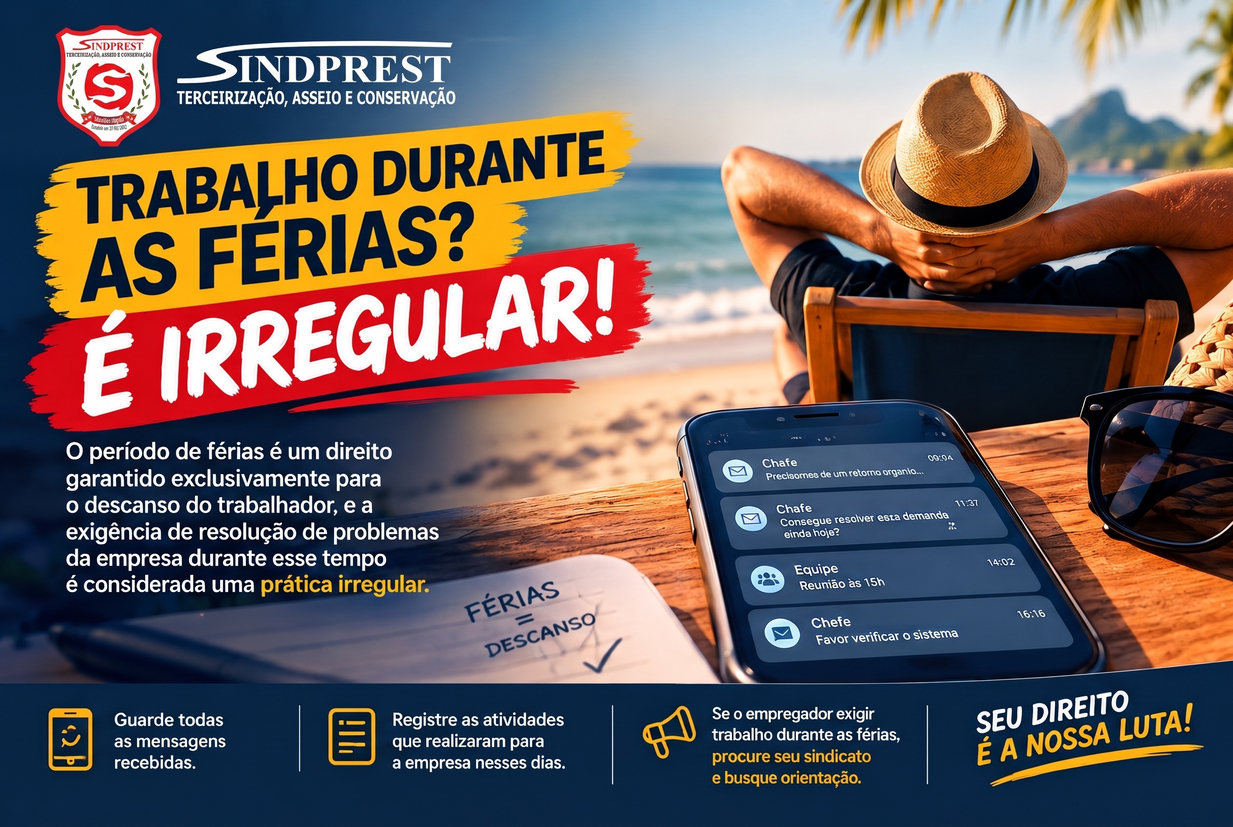 Você recebeu alguma demanda de trabalho durante as férias?