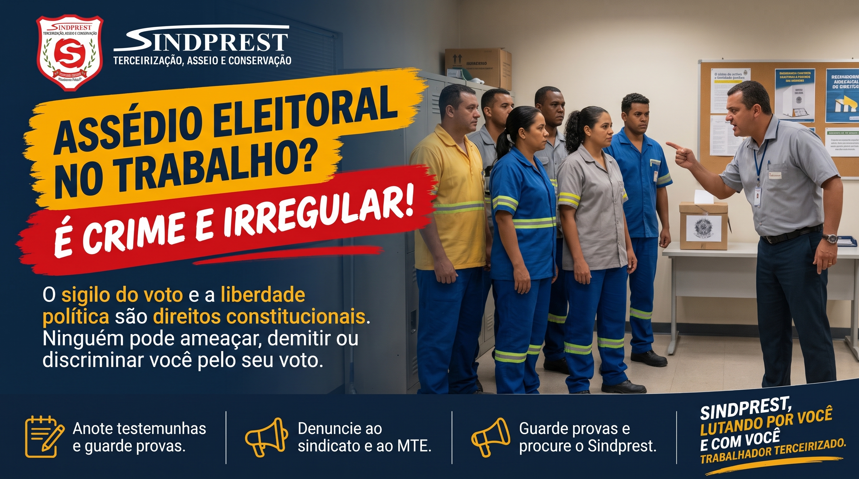 Denúncia de assédio Eleitoral